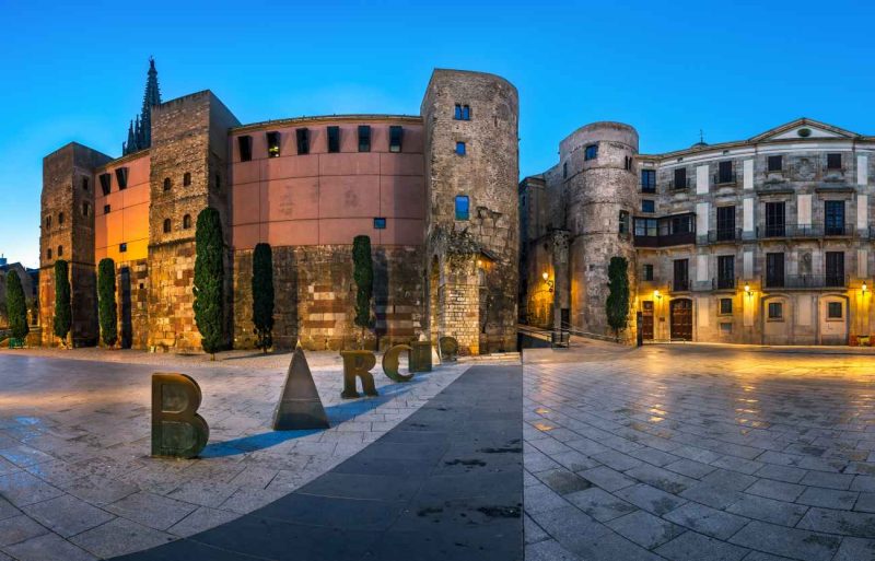 Restos asentamiento romano en Barcelona
