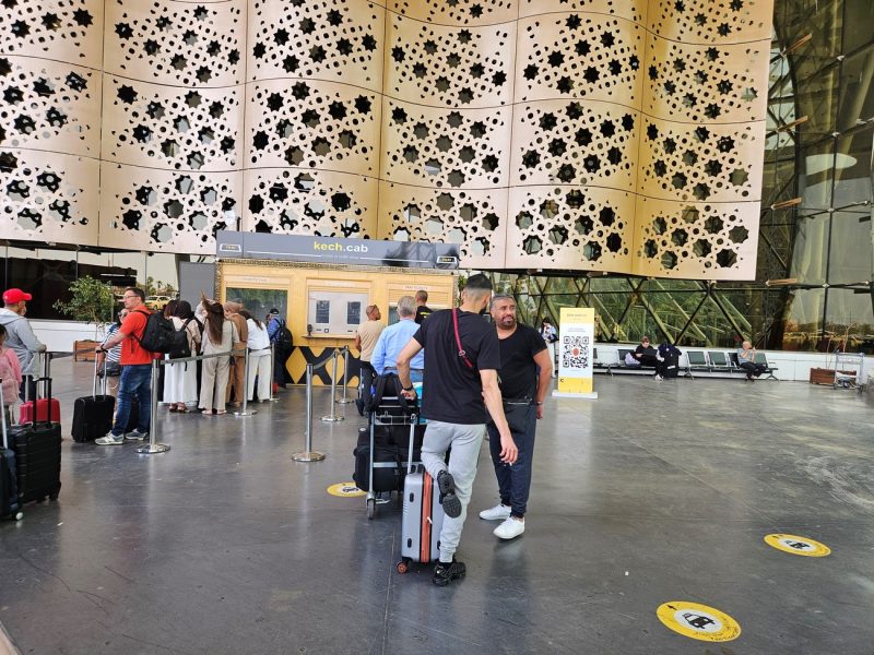 Taxis en el aeropuerto de Marrakech