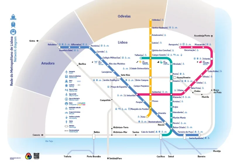 Mapa del metro de Lisboa
