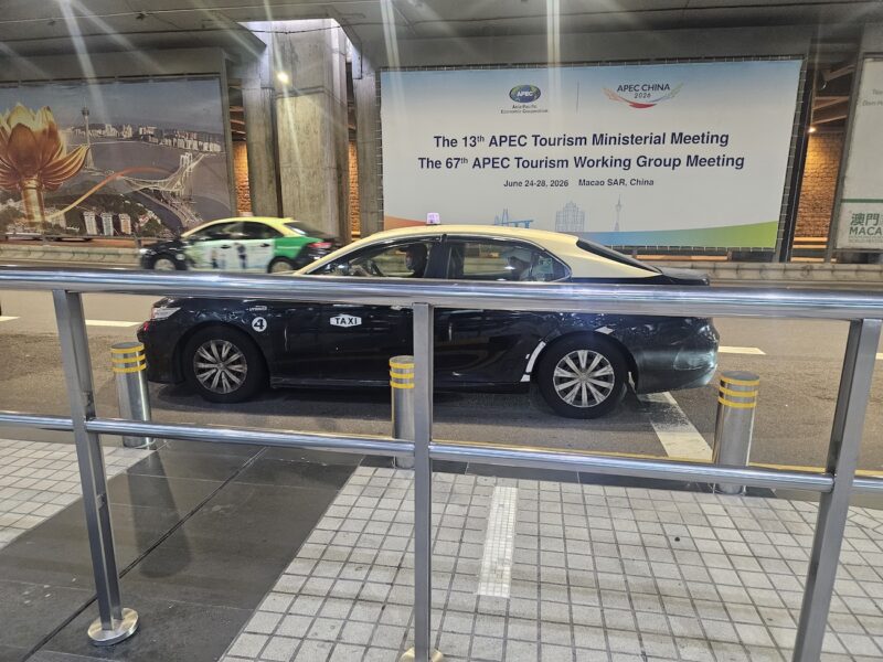 Taxis en el aeropuerto de Macao